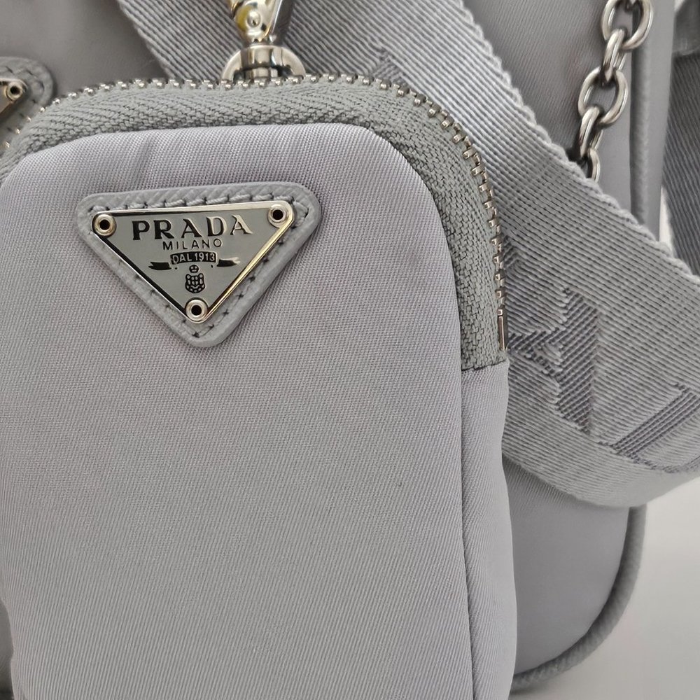 Prada Nylon 2005 Re-Edition Fiordaliso Blue Crossbody Bag - Picture 4 of 7